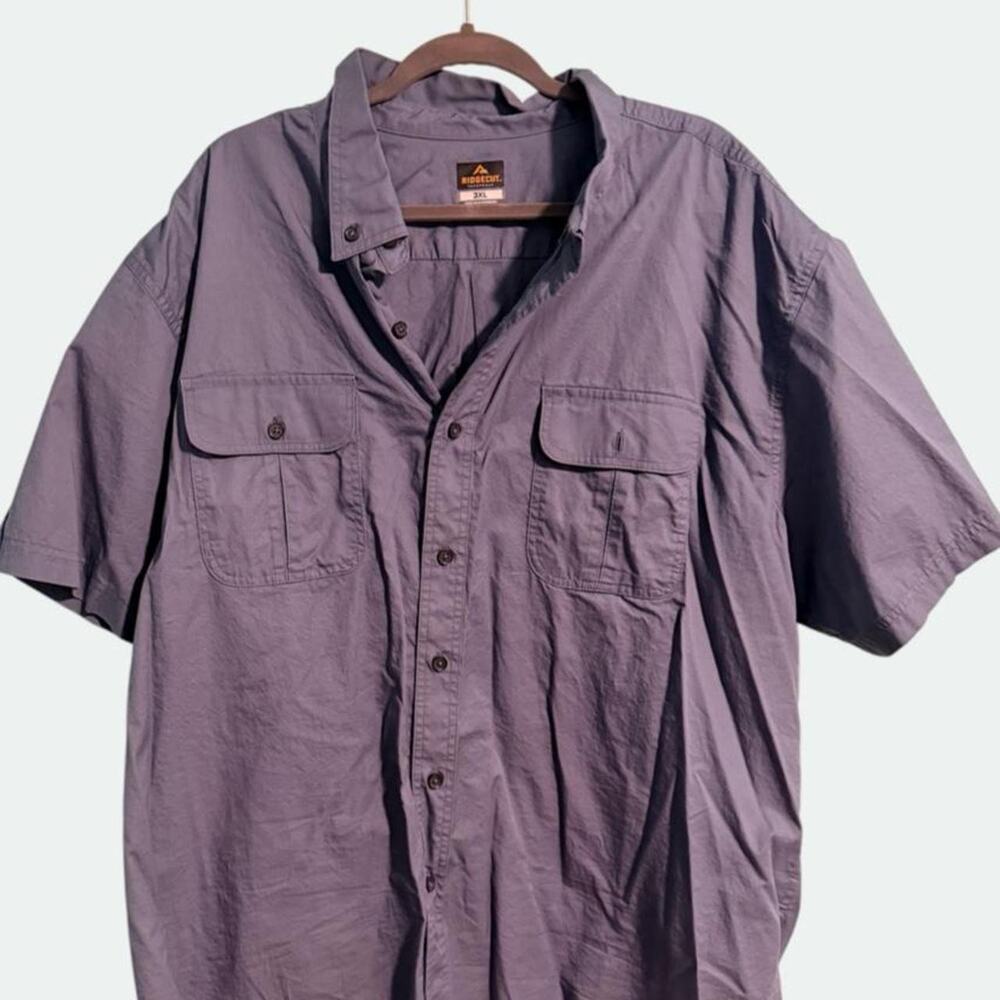 Ridgecut Toughwear Blue Button Up Work Shirt 3XL Relaxed